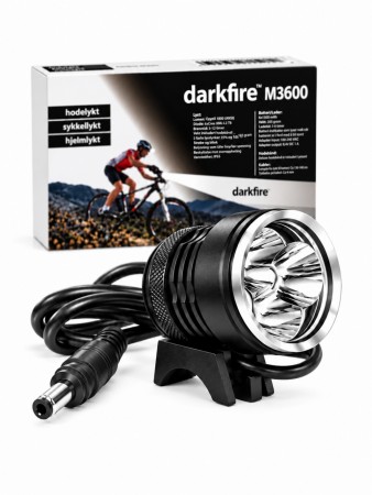 DarkFire M3600 Hodelykt/Sykkellykt