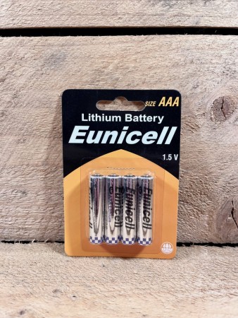 Eunicell AAA 1,5V Lithium Batteri - 4pk
